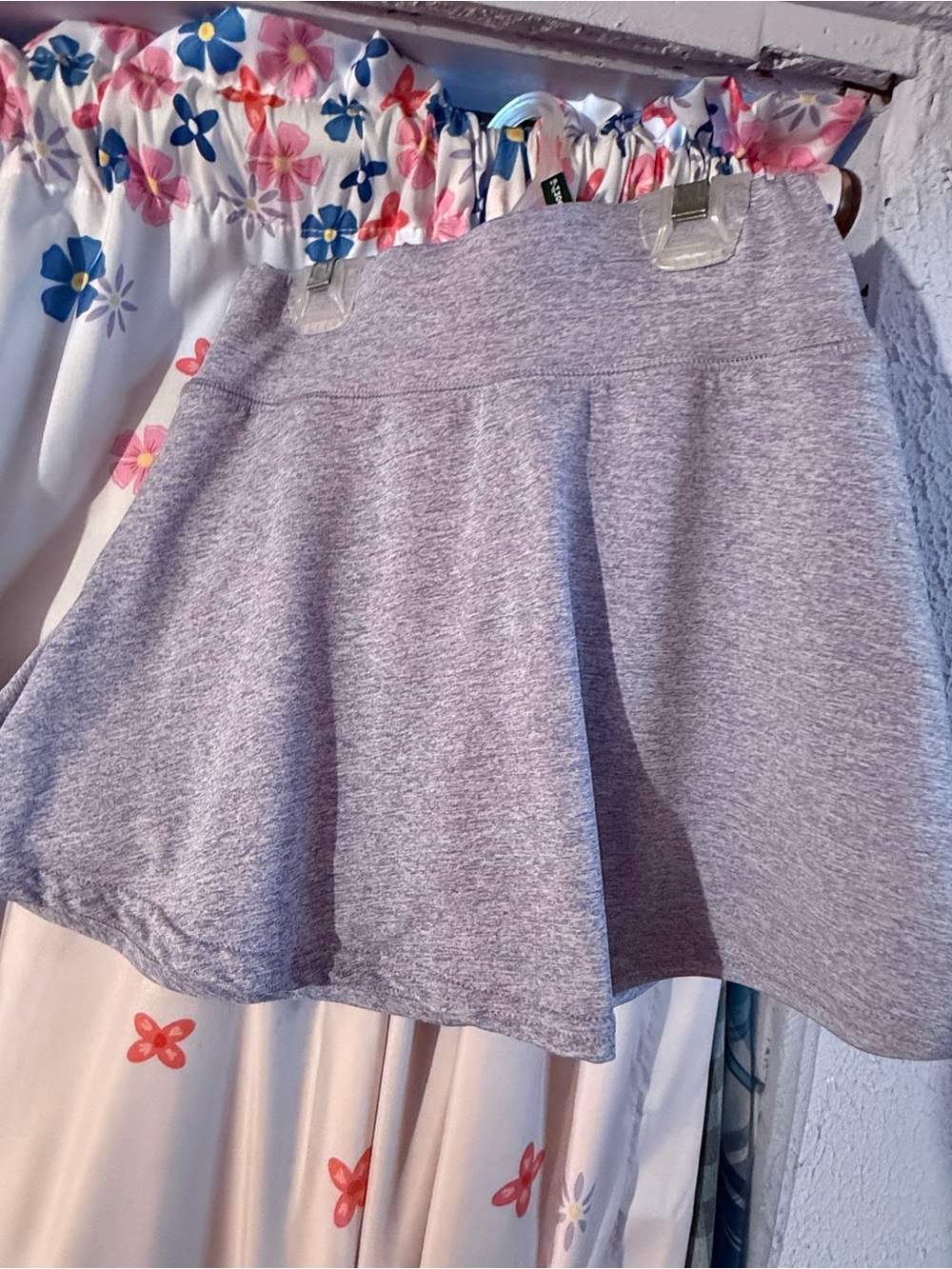 SHEIN Heather Gray Circle Skater Skirt
